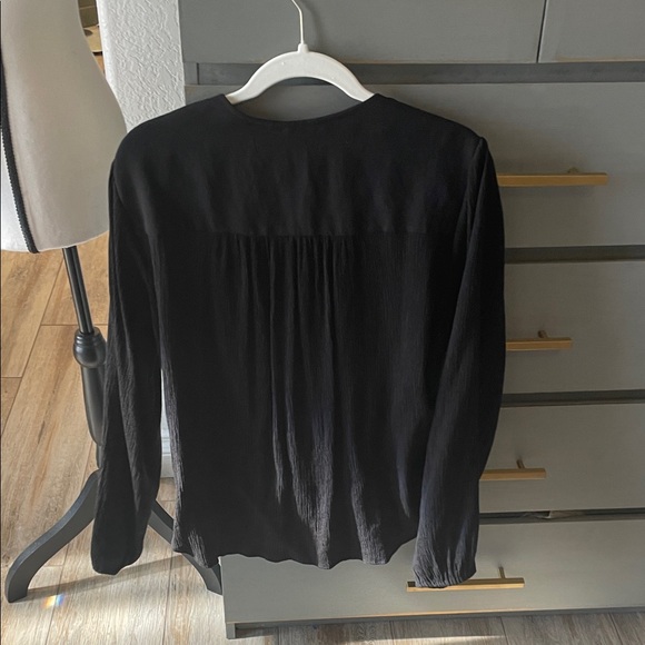 Free People Black Wrap Blouse - Picture 3 of 7